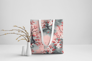 Mountain Sakura Seamless Patterns Graphic by curvedesign · Creative Fabrica