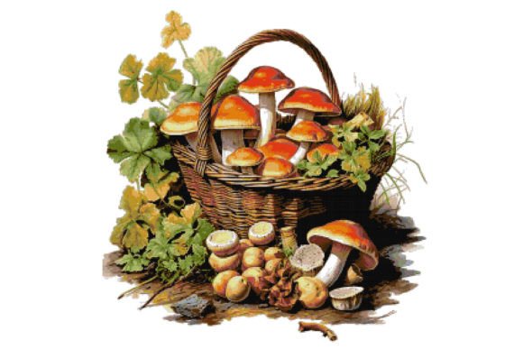 Mushroom Counted Cross Stitch Patterns