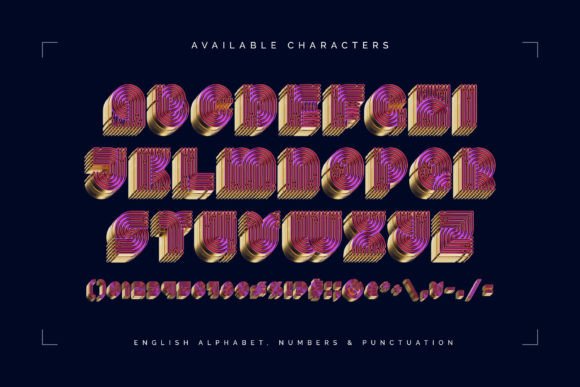 Musical Box Font PNG with transparent background - Preview 3