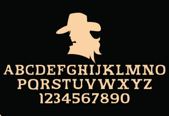 Cowgirl Font PNG with transparent background - Preview 1