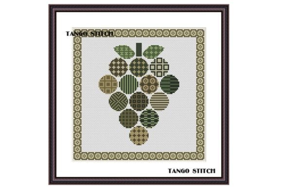 Grape Abstract Cross Stitch Pattern