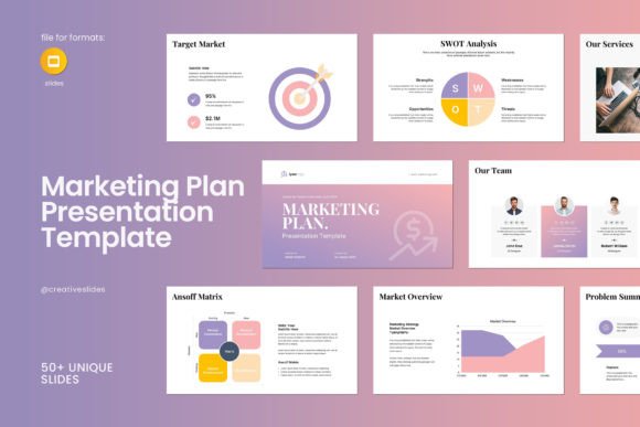 Marketing Plan Google Slides Template - Digital