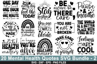 Mental Health SVG Bundle Graphic by fokira · Creative Fabrica