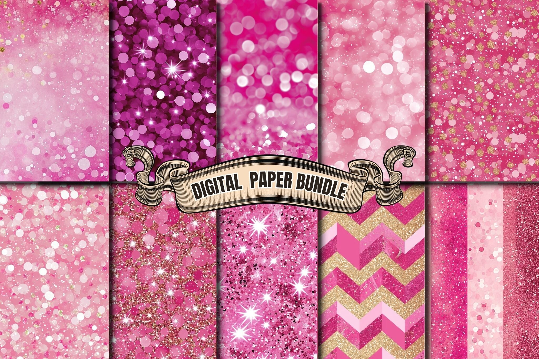 Pink Glitter Digital Papers Graphic by craftsmaker · Creative Fabrica