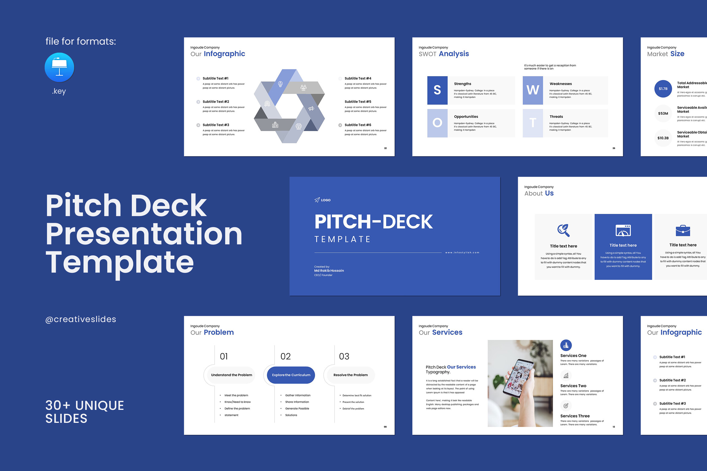Plantilla de presentación para pitch deck
