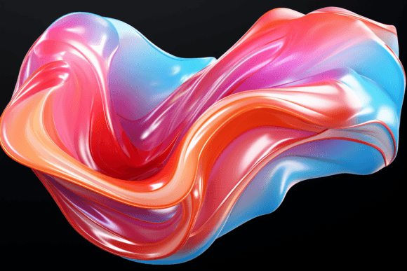 Rainbow Colors Realistic Liquid Glossy Graphic AI Graphics By saydurf