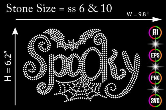 Spooky Rhinestone Template