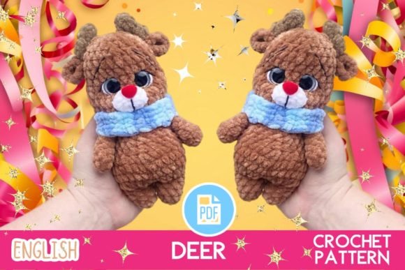 Crochet Deer Toy Pattern PDF / Christmas