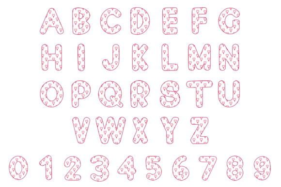 Heart Mirror Font PNG with transparent background - Preview 3
