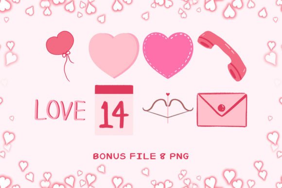 Heart Mirror Font PNG with transparent background - Preview 5