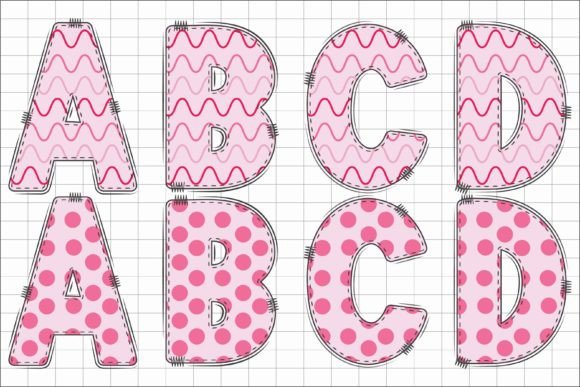 Love Alphabet Font PNG with transparent background - Preview 2