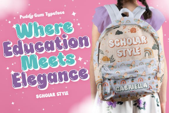 Puddy Gum Font PNG with transparent background - Preview 4
