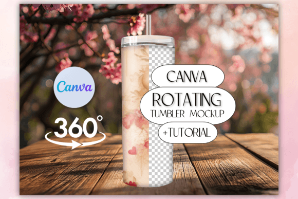 Rotating Tumbler Mockup Canva Template Grafika Canva Przez LostDeLucky
