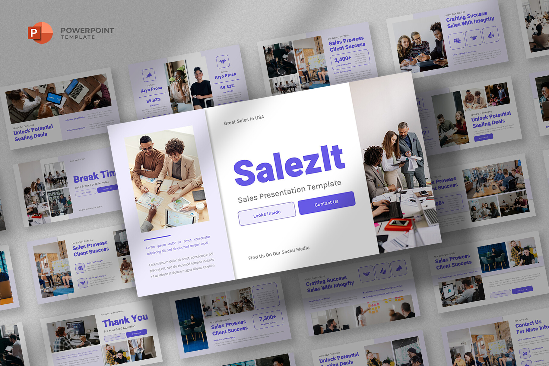 Plantilla de PowerPoint de Ventas y Marketing