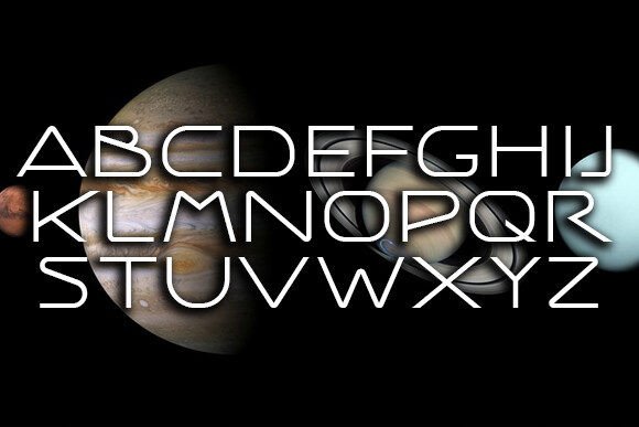 Science and Fiction Font PNG with transparent background - Preview 2