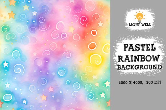 About Watercolor Pastel Rainbow Paper