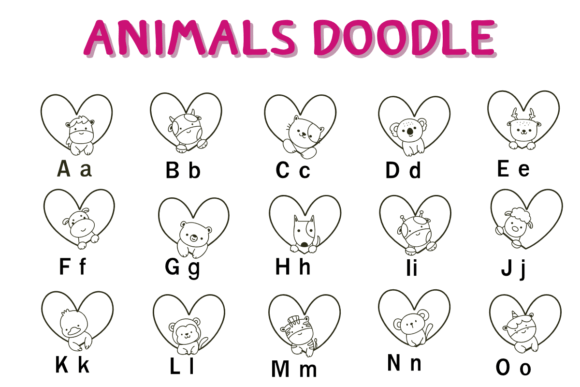 Animals Doodle Font - Preview 1