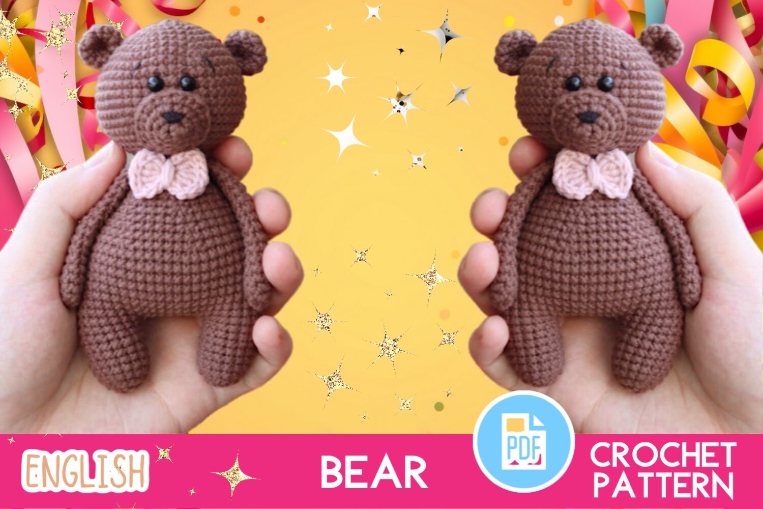 Crochet Bear / Teddy Toy Pattern PDF