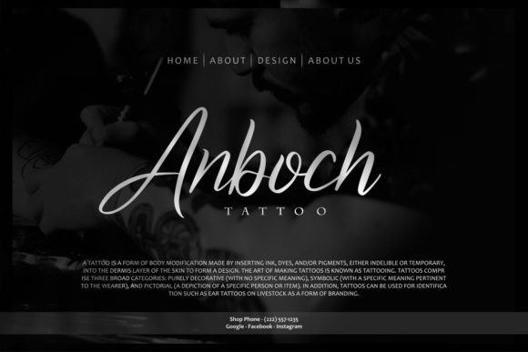 Gasthon Font font preview - 3
