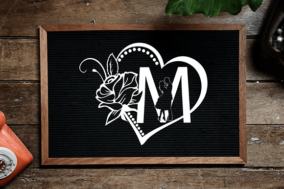 Mi Amor Monogram Font PNG with transparent background - Preview 3