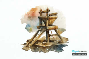 Watercolor Catapult Clipart Png Design Graphic by Regulrcrative ...