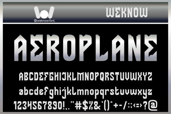 Aeroplane Font - Preview 1