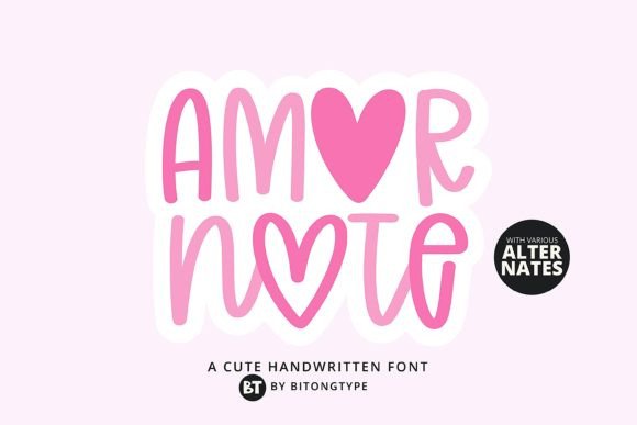 Amor Note font