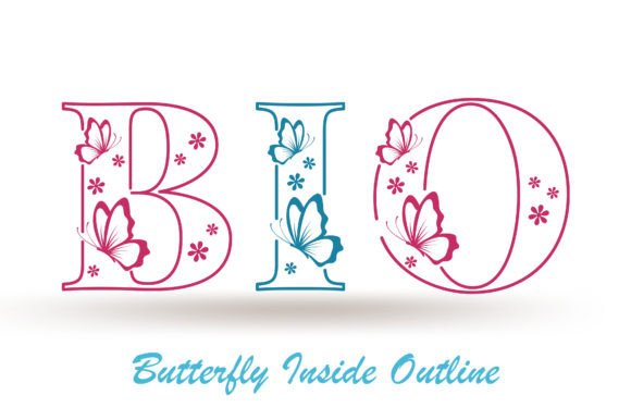 Preview specimen of Butterfly Inside decorative font