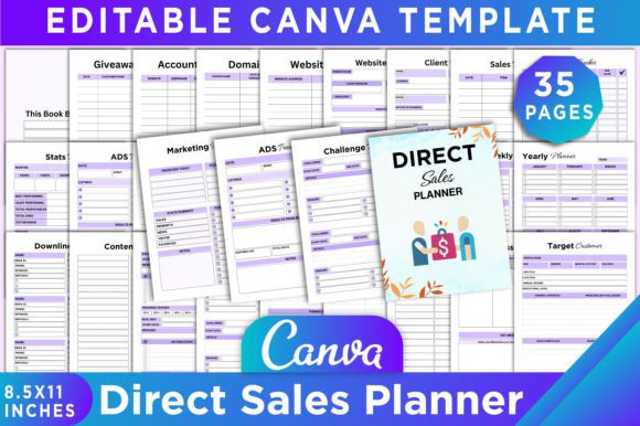 Direct Sales Planner Canva Template Graphic by KDP GRAVITY · Creative ...