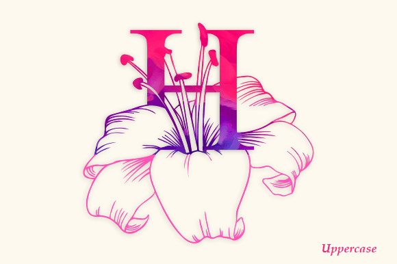 Flower Lily Monogram Font - Preview 1