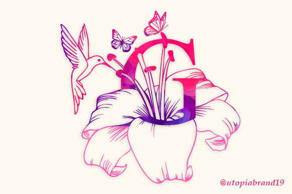 Flower Lily Monogram Font - Preview 5