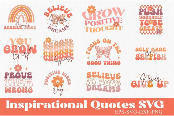 Inspirational Quotes Retro Svg Bundile Graphics