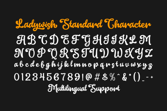 Ladywish Font PNG with transparent background - Preview 1