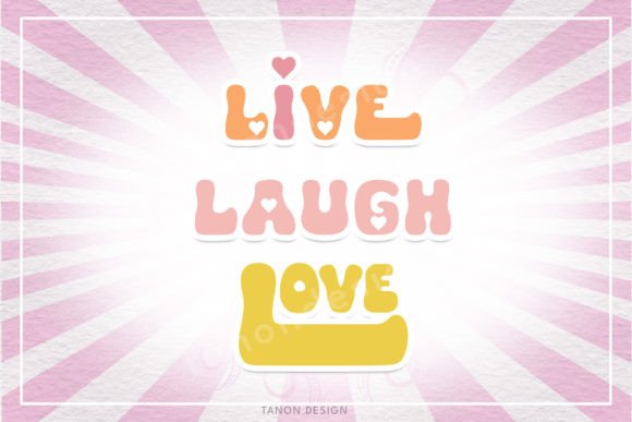 Lovely Retro Font PNG with transparent background - Preview 1