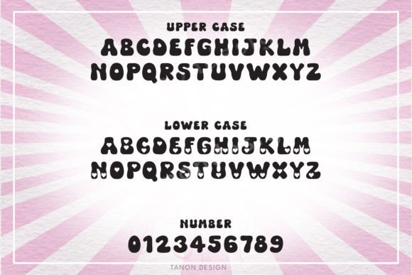 Lovely Retro Font PNG with transparent background - Preview 2
