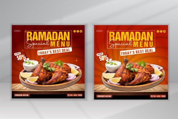 Preview of Ramadan Special Menu Social Media Post food social media design template