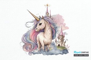Watercolor Magical Unicorn Clipart Png Graphic by Regulrcrative ...
