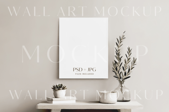 16x20" Wall Art Mockup, 4:5 Print Mockup