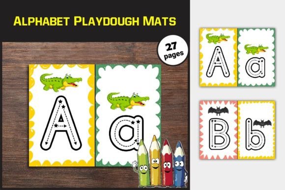 ABC Playdough Mats for Letter Formation