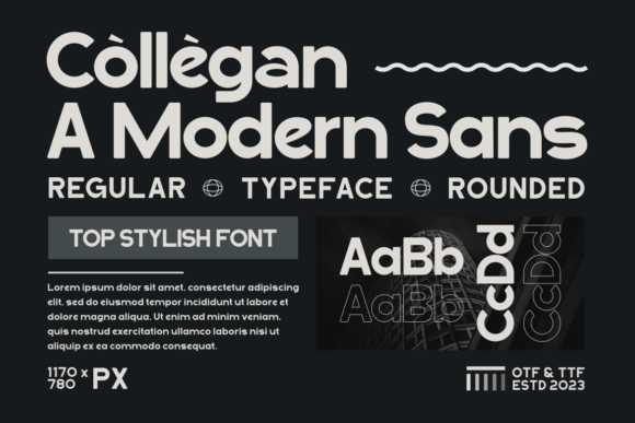 Collegan Sans Serif Font By Marvadesign