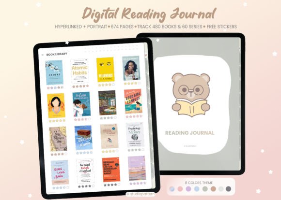 Digital Reading Journal Hyperlinked PDF