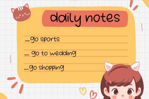 Note Simple Font PNG with transparent background - Preview 2