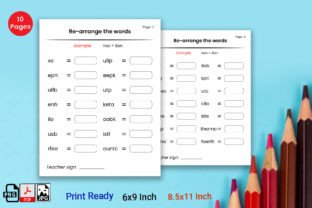 Rearrange Word Kids Practice Worksheets Graphic by Hitubrand · Creative ...