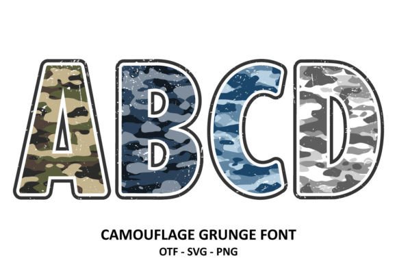 Camouflage Bundle Font - Preview 4