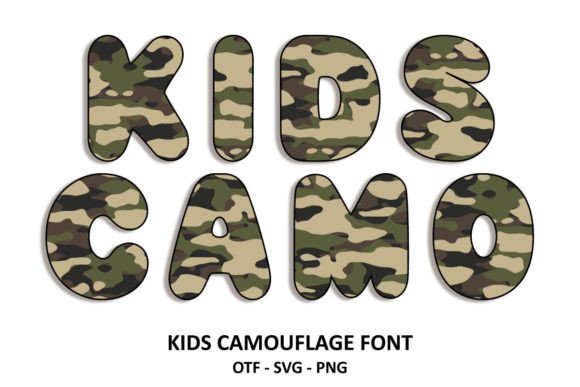 Camouflage Bundle Font - Preview 6