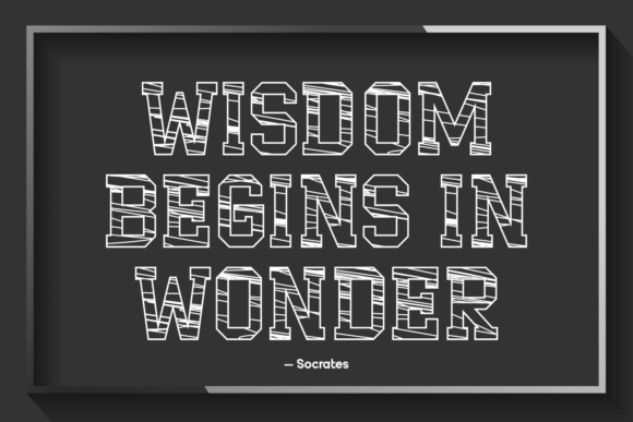College Lecture Striped Font PNG with transparent background - Preview 2