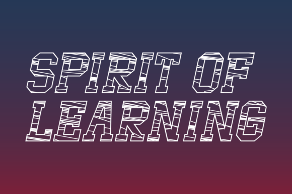 College Lecture Striped Font PNG with transparent background - Preview 3