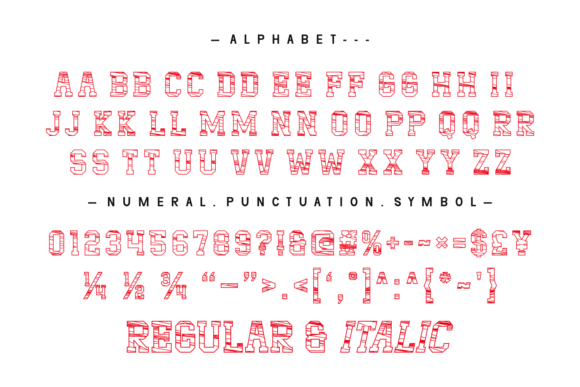 College Lecture Striped Font - Preview 4