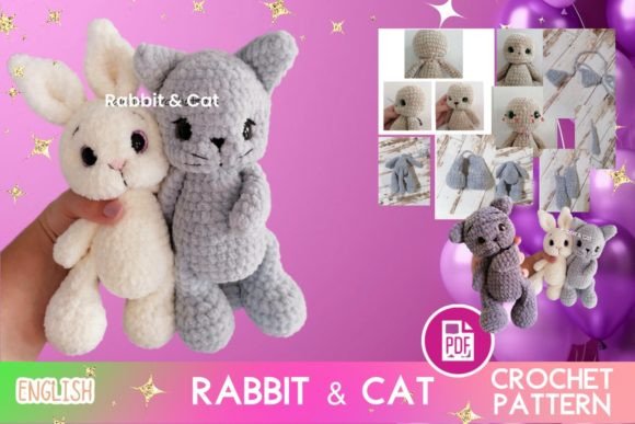 Crochet Rabbit & Cat / Easter Holiday