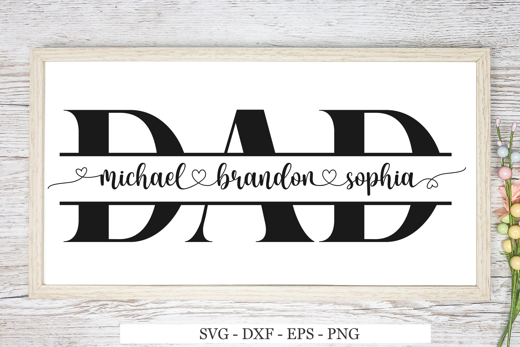 Dad Split Svg, Father Svg, Father's Day